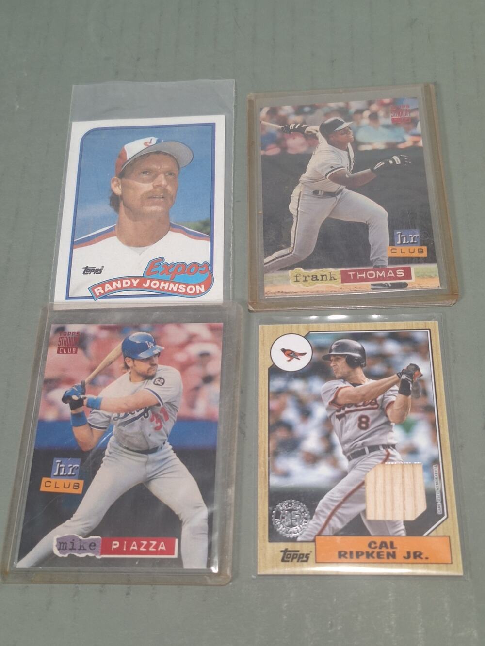 MLB Card Lot Ripken Jr Relic Thomas Piazza Johnson NM Topps Stadium